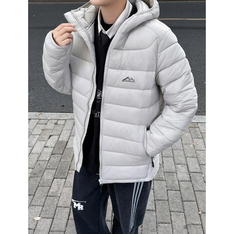 Good-looking ribs cotton clothes jacket women's autumn and winter new padded cotton hooded warm couple clothes cotton clothes tide