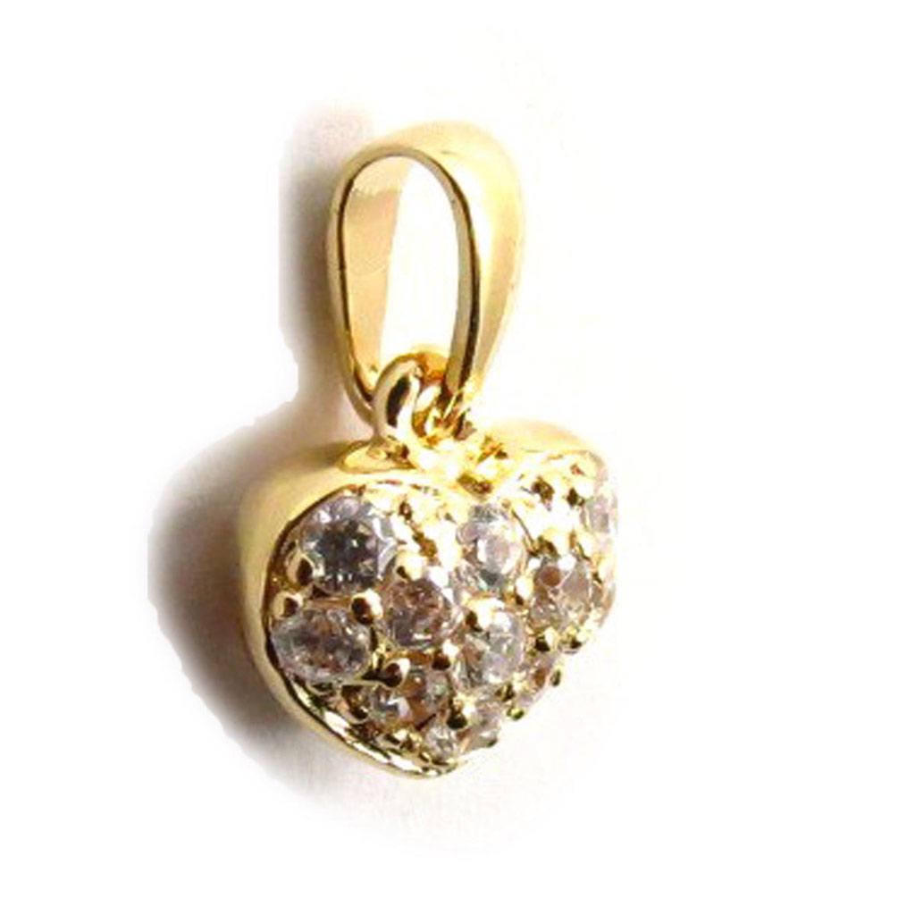 Les Trésors De Lily [G1702] - Gold Plated Pendant 'Sissi' (heart)