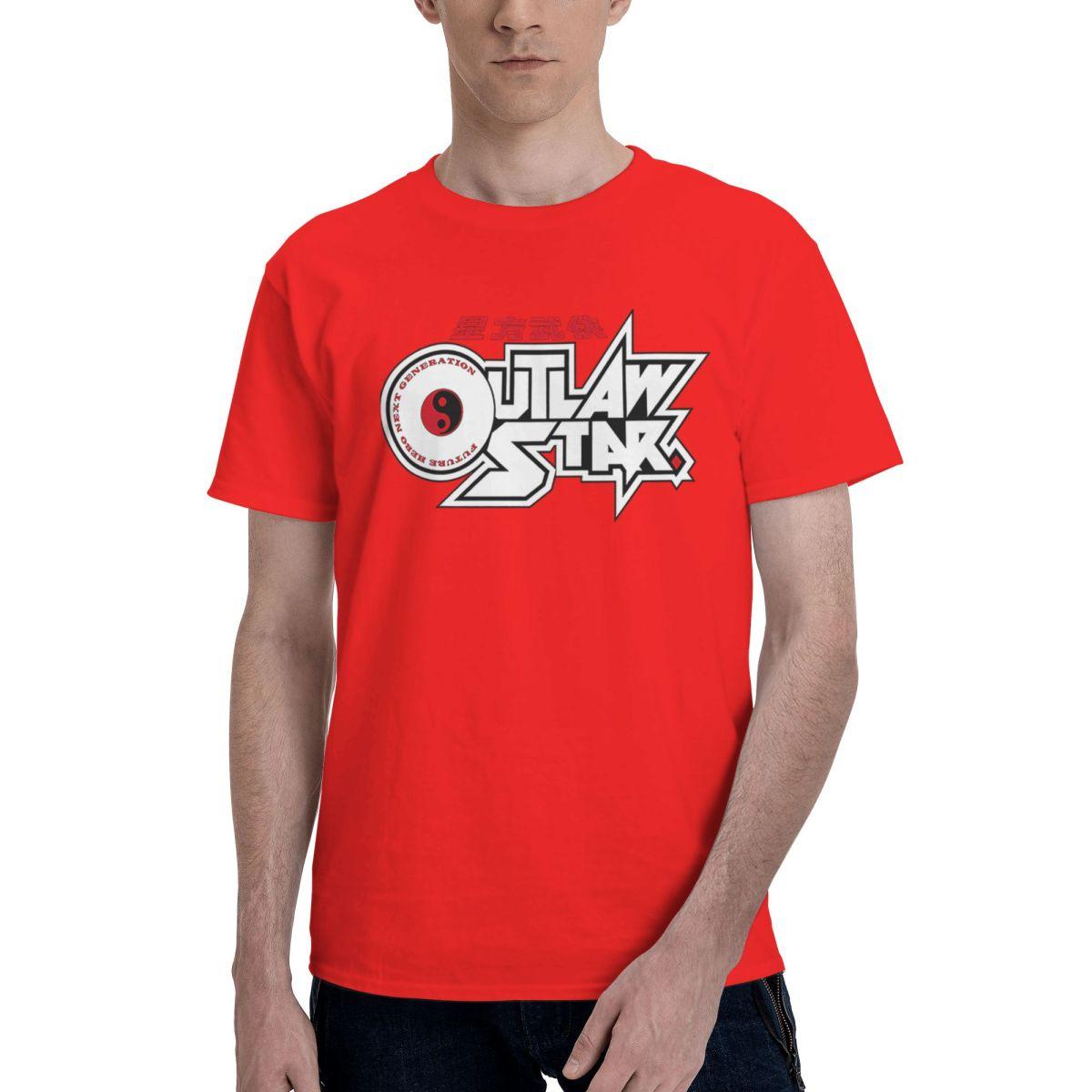Outlaw Star 100 Cotton Casual Breathable Confortable Tshirt Mens Clothing Brands Men TShirt S