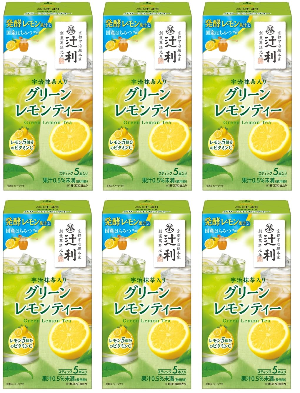 Tsujiri Uji Matcha Green Lemon Tea 5P x 6