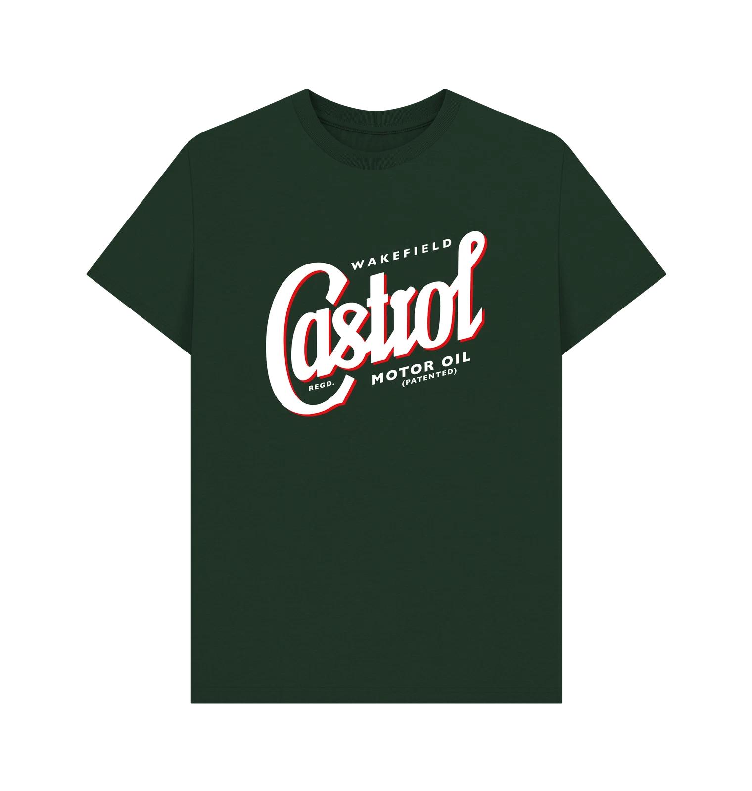 ПРЕМИУМ ОФИЦИАЛЬНАЯ Унисекс Футболка с Зарегистрированным Логотипом Castrol Castrol M