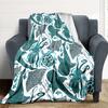 1pc Ocean Creatures Lightweight Flannel Blanket, Comfortable and Warm Blanket, for Office and Camping Sofa Bed, Livingroom186