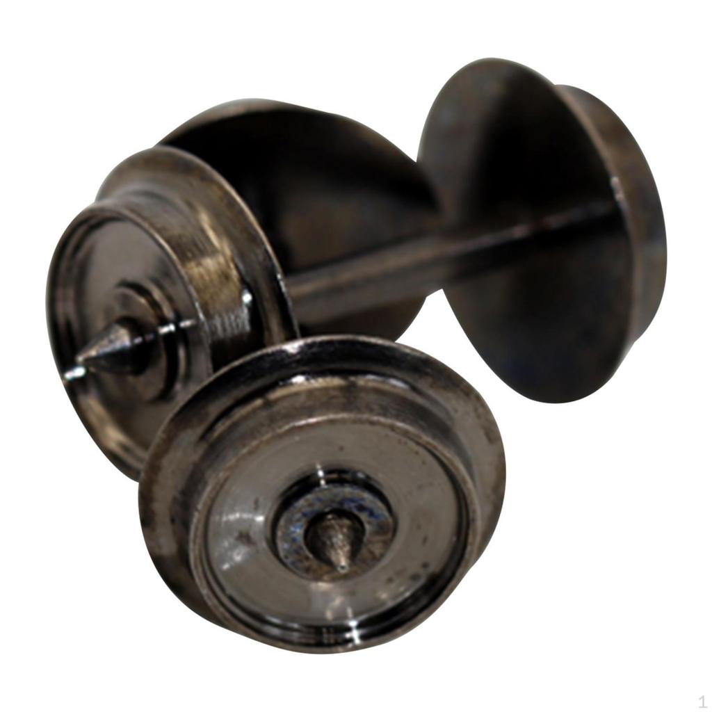 2 Ruote DC Metalliche per Trenini Scala HO con Assi 1:87 Modelli