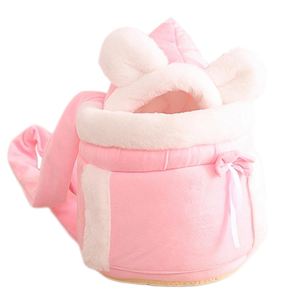Cat Backpack Carrier Winter Warm Soft Plush Carry Pets Cage for Outdoor Travel Walking Cute Pets Backpack for Indoor Outdoor