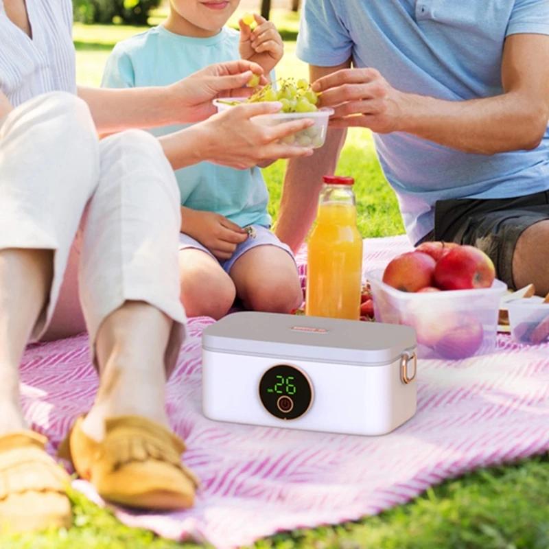 Electric Heating Lunch Box Wireless Portable USB Rechargeable Lunch Box 1000mL 16000mAh Food Insulation Lunch Container