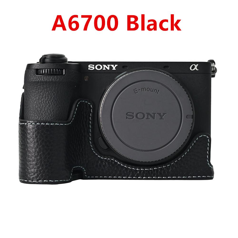 

Genuine Leather Half Case for Sony A6400 A6300 A6000 A6100 A6700 ZVE10II ZVE10M2 Camera Battery Opening Bottom Body Cover