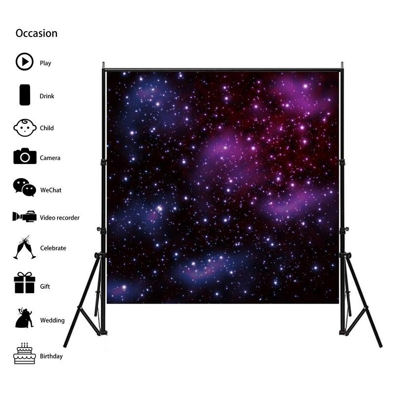 

150x150см Космос Звезды Галактика Полиэстер Фотографический Фон, Космические Планеты Млечный Путь Вечеринка Фотофон Гобелен 150x150cm-Frameless