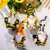 Adorable Bee Day Plush Doll With Antenna And Glow Feature For Festive Decor