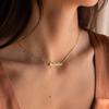 18K Gold Custom Name Necklace - Stainless Steel Pendant