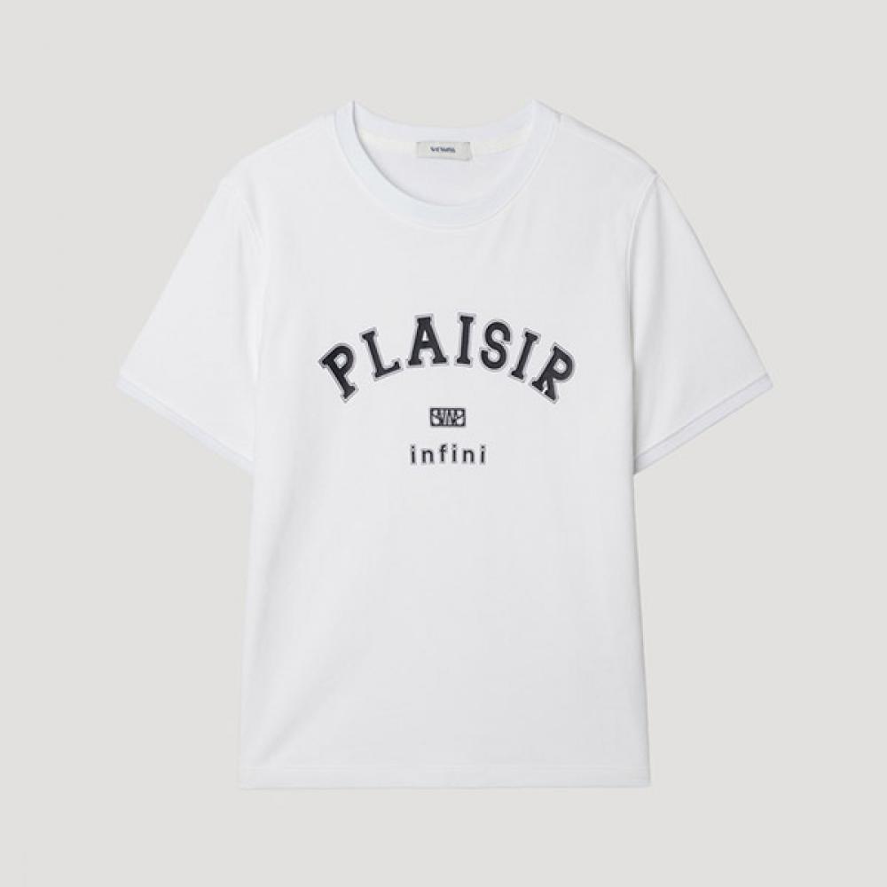 

[She S miSS] CoTTon LeTTering ShorT Sleeve T ShirT SwjTSp22040 Ow off-white/66