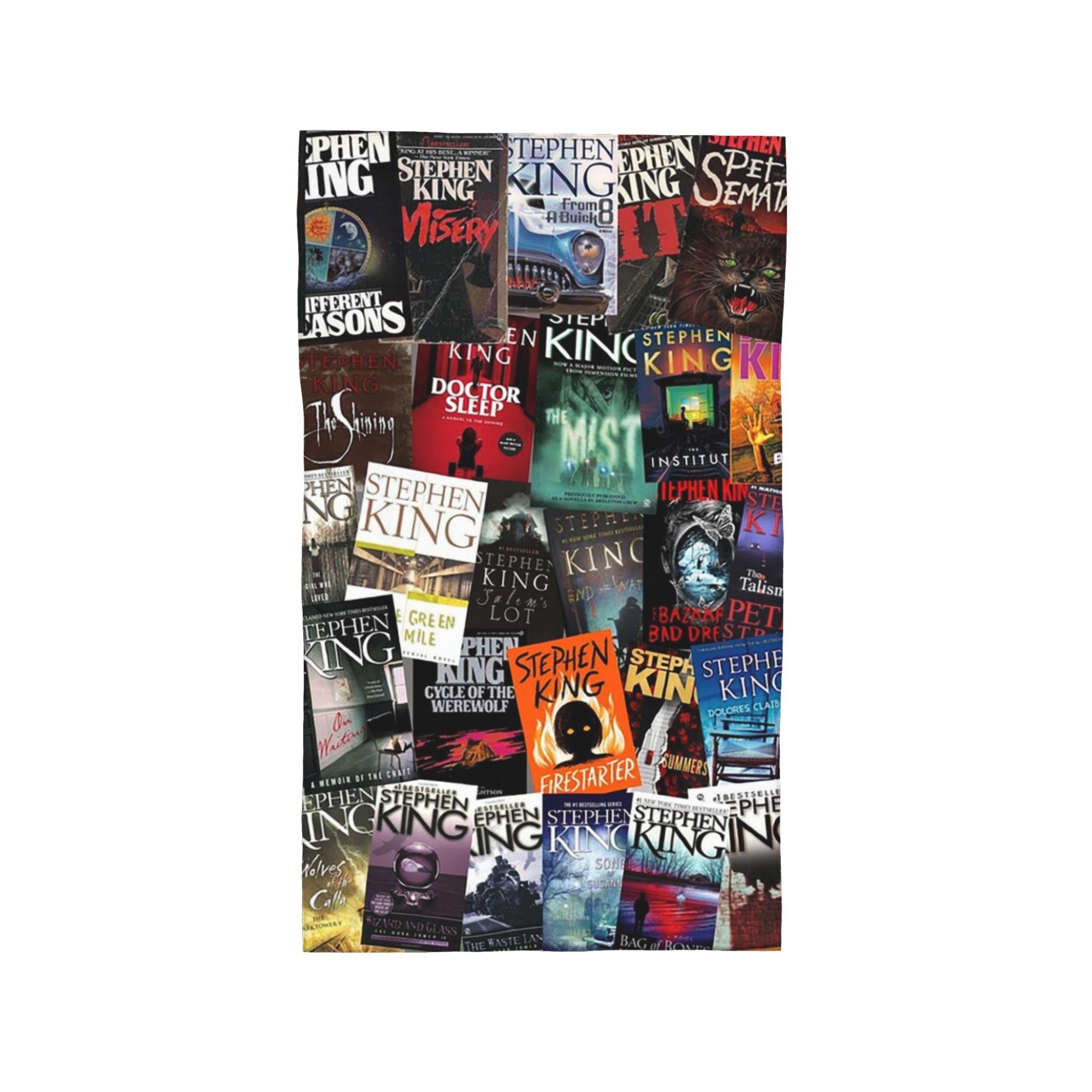 

Stephen King Book Covers, Horror Bookworm Soft Face Towel Quick Dry Pool Bath Cotton Towels Breathable W30*H60(CM)