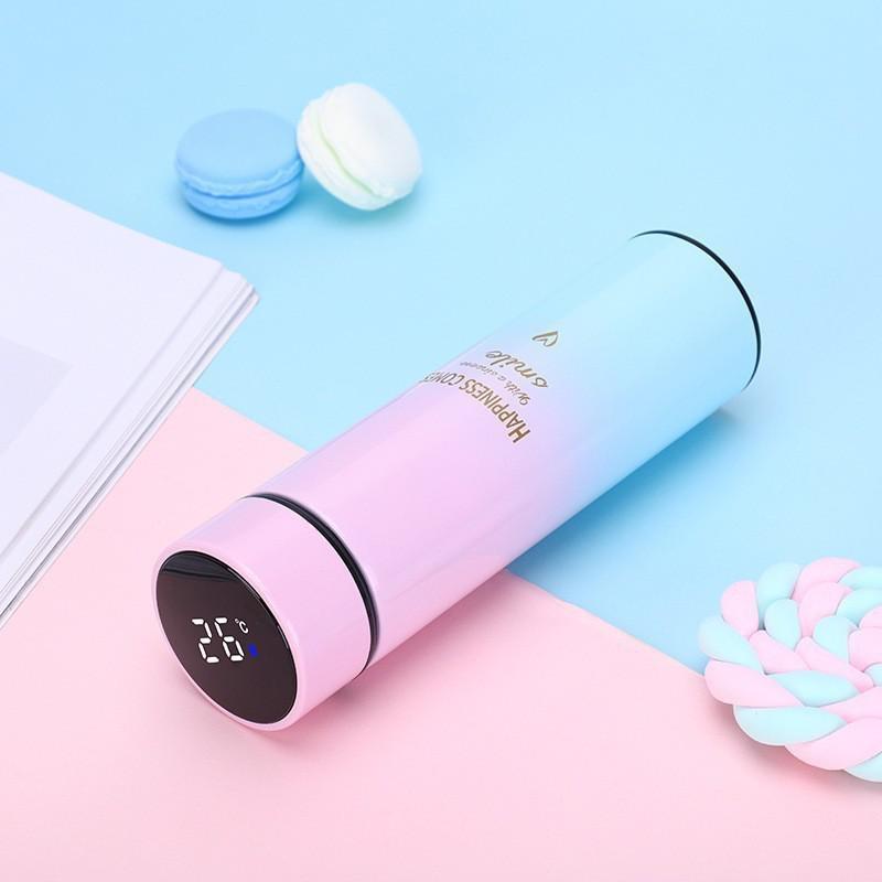 Smart termosmugg i 304 rostfritt stål: Dubbelväggig vakuumdesign med temperaturdisplay, idealisk för affärs- och kontorsbruk, anpassningsbar logotyp.