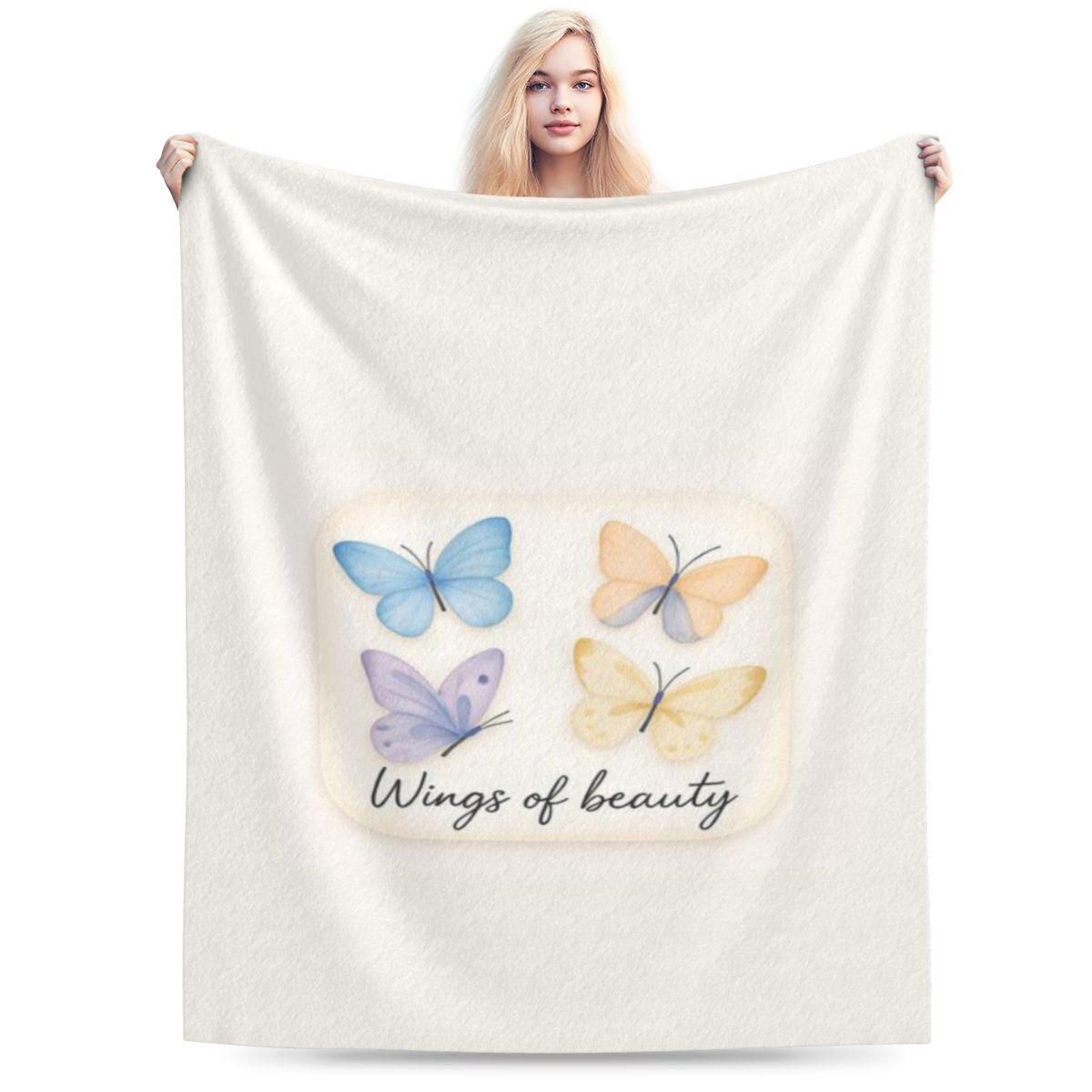 

Wings Of Beauty Watercolor Butterfly Elegance Personalized Soft Gift An UltraSoft Micro Fleece Blanket 75x100cm 30x40in