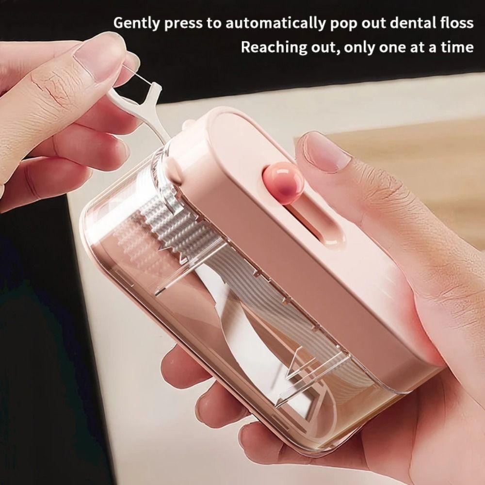 Press-on Floss Stick Storage Box Creative Floss Dispenser Easy To Use Mini Teeth Stick Case Hotel