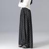 Demana Romantic Polka Dot Chiffon Wide-Leg Pants
