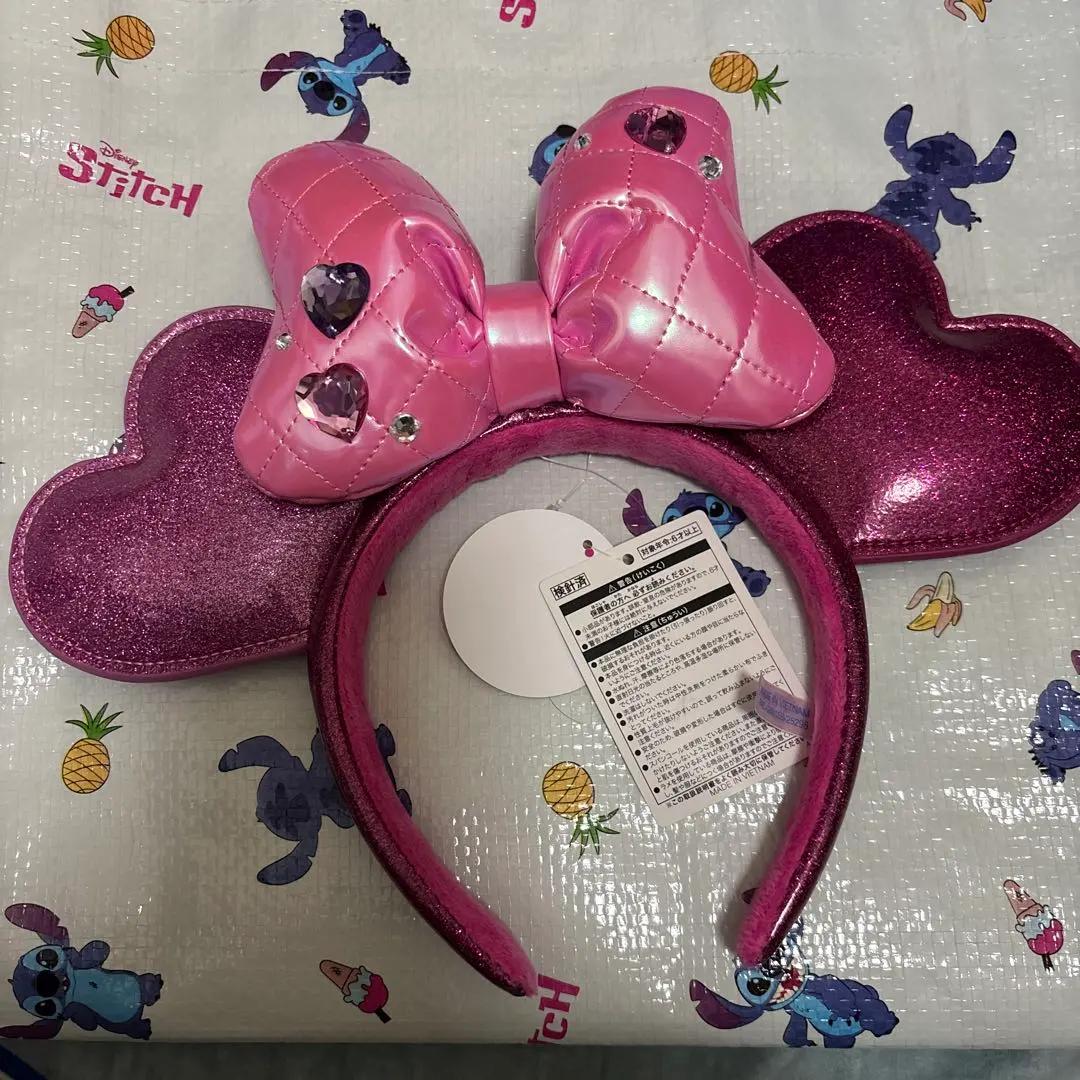 Tokyo Disneyland Minnie Heart Ears Headband Pink Pal-Palooza Funderland Limited