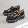 Retro Women's Shoes Platform Japanese Mary Jane Single Shoes Cute Big Head Jk Small Leather Shoes