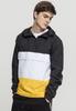 Демисезонная куртка Urban Classics Color Block Pull Over Jacket (TB2101) black/chrome yellow/white