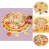Wooden Simulation Single And Multi Layer Vegetable And Fruit Pizza Children Toy For Imaginative Play And Parentchild Interaction