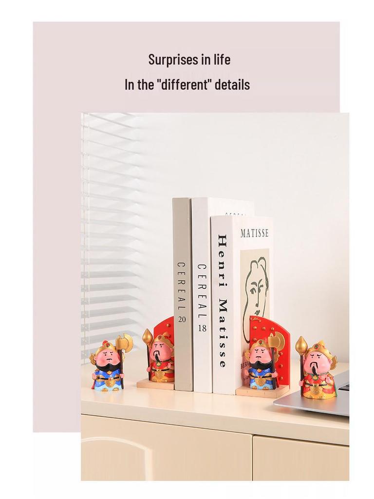 Heng Ha Door Gods Emotional Stability Desk Ornament - Cute Cartoon Figure Decoration