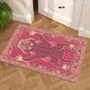 1 szt. Różowy tygrys w stylu boho wycieraczka pod drzwi, antypoślizgowa mata podłogowa, odpowiednia do salonu, sypialni, łazienki, dekoracji domu wakacyjnego