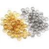 50 pcs 10g Stainless Steel Vintage Hollow Flower Bead Caps, 8/10mm DIY Jewelry Spacer Beads