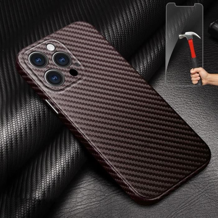 Coque - BOOLING - iPhone 13 Pro - Anti-choc - Marron - Souple