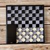 1An International Checkers Board Travel Folding Chessboard Portable Checkers and Chess Set Outdoor Camping Vehicle Family Party Game Holiday Gifts