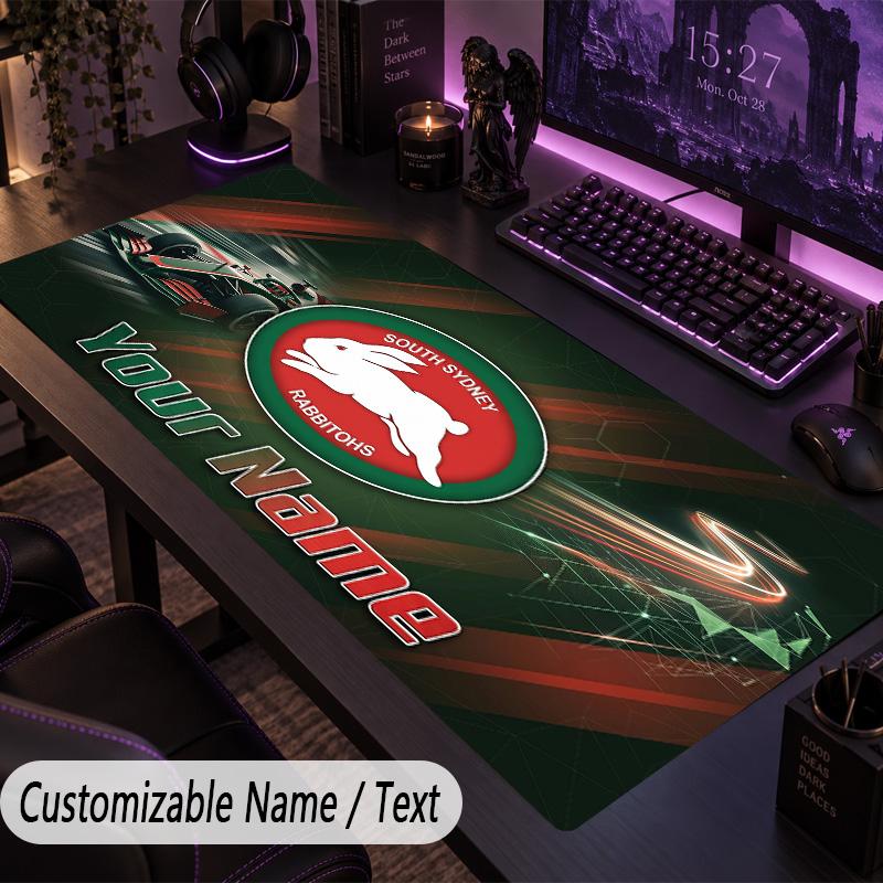 Large Mouse PadSouth Sydney Rabbitohs Custom Name Text Personalized Desk Mat Non Slip Gaming Pad