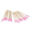 100PCS Disposable Bamboo Handle Eyelash Brush Eco Friendly Brush Handle Bamboo Eyelash Brush for Makeup Roseate