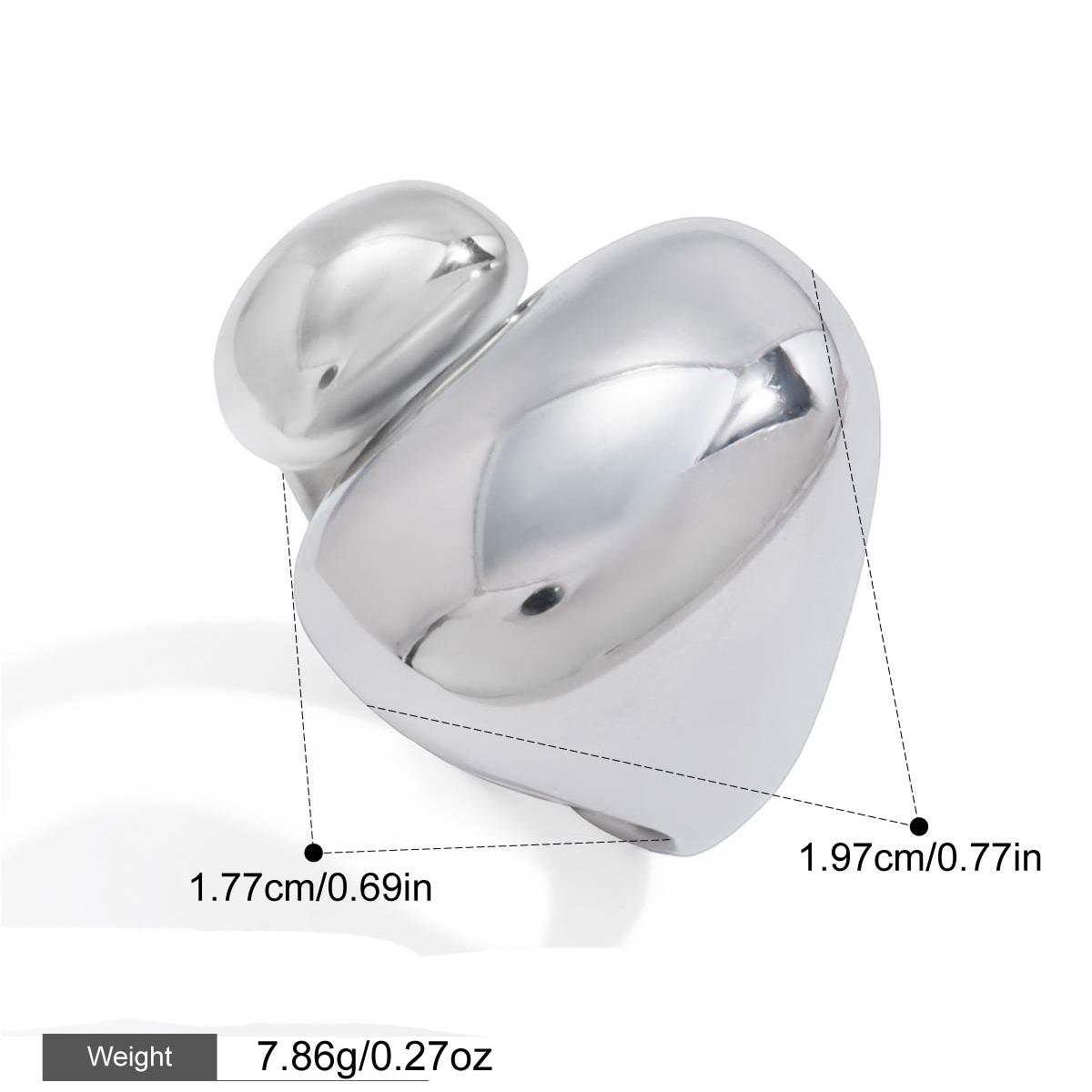 

Yori Stainless Steel High Quality Minimalist Cast Ring Personalized Metal Texture Rust Proof Daily Jewelry Gift 2026 New