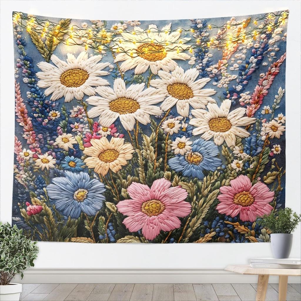 Tree Of Life Tapestry for Bedroom Exotic Boho Wall Tapestry Aesthetic Gothic Damask Vintage Floral Tapestries Bohemian Sun