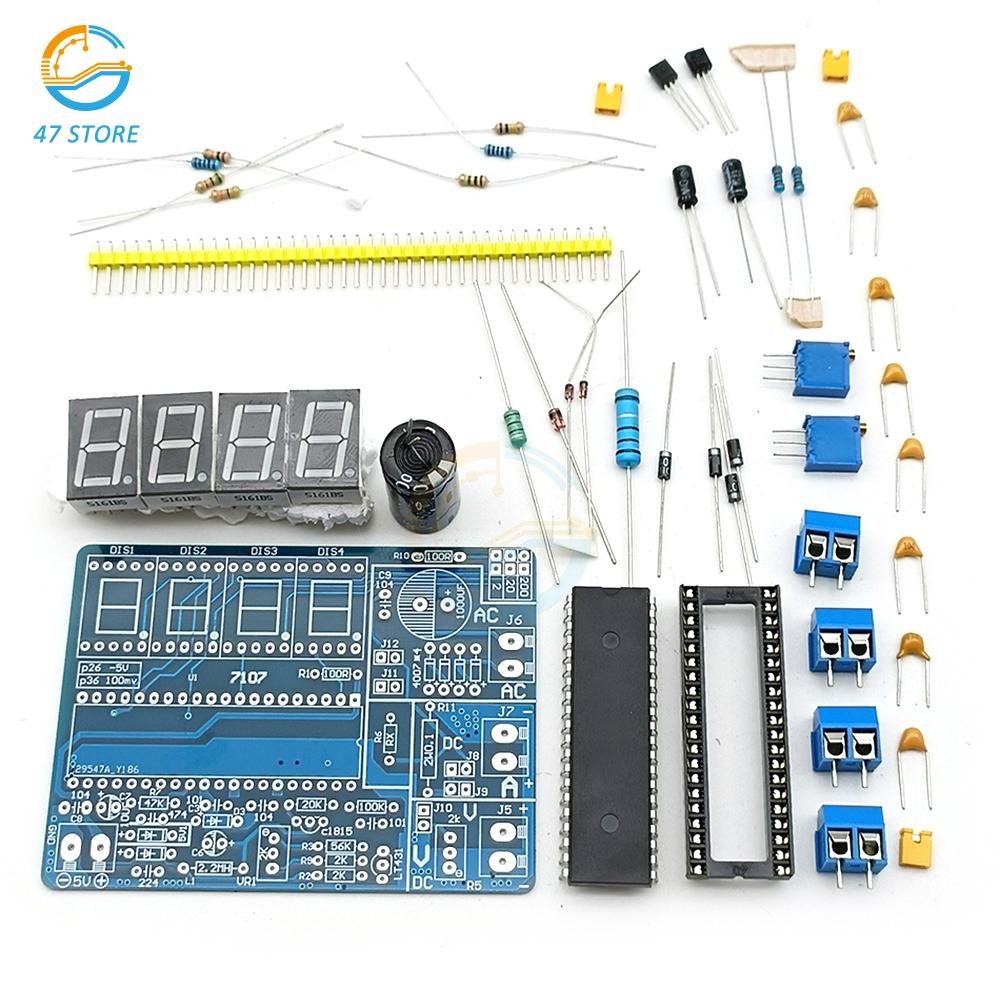 Voltmeter Kit Voltage Meter Electronic Production Suite Multifunctional AC DC Voltmeter DIY Kit for Student Electronic Exercise