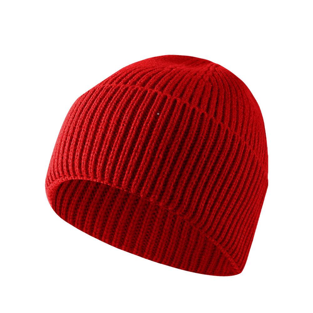 Warm Knitted Fleece-Lined Windproof Korean-Style Ear Protection Woolen Hat for Autumn and Winter Skiing