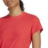 Adidas Freelift Short Sleeve Tennis Red Women's ClimaCool+ T-Shirt, KVG94, Semi-Silent (JD4284)