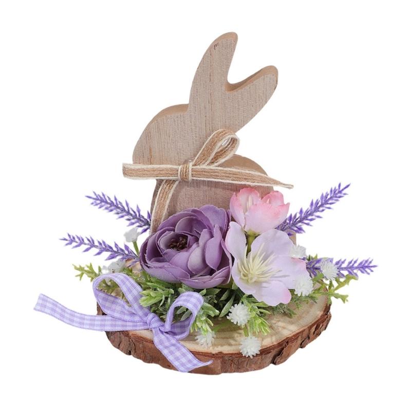 Holz Osterhase Skulptur Tierfigur Ornament Frühling Heimdekoration Für Kaminsims Bücherregal Tischplatte Display