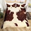 Cowhide King Queen Duvet Cover Patchwork Cow Fur Print Bedding Set Animal Quilt Cover Western Cowboy Polyester Comforter Cover