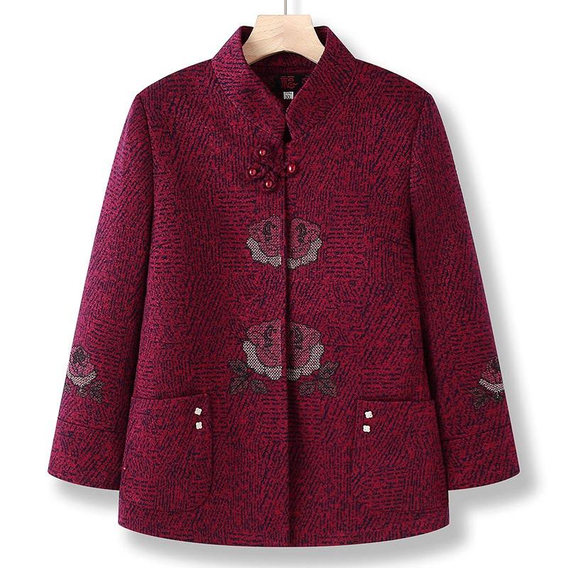

Coat women s clothes old lady new top 5XL (145-77.5 kg recommended) червоний
