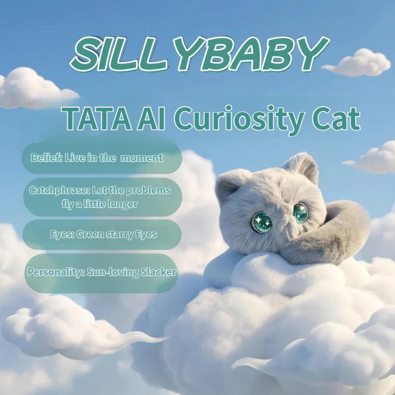 AI Scruffy Cat  Robot Plush Toy Voice Interactive Child Growth Learning Companion Soothing Large Model Pet Doll