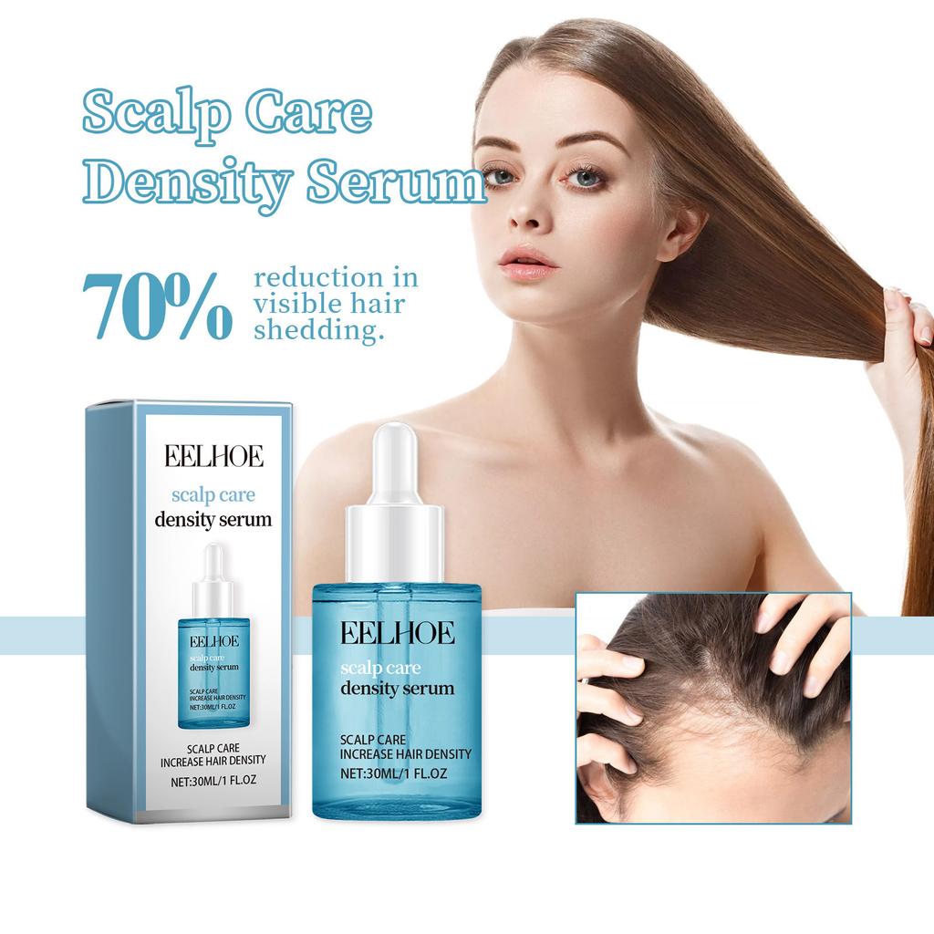 EELHOE Fermented Vitamin E Serum Natural Gentle Collagen Fermented Pisum Sativum Extract  Hair Essence Hair Growth Serum for Thinning Hair 30ml