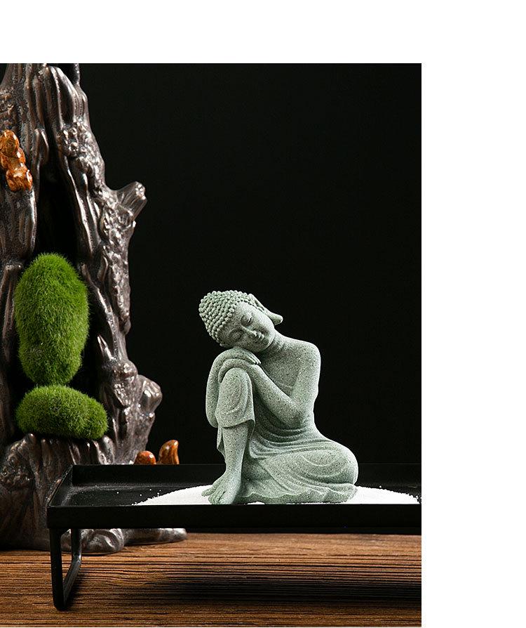 Zen Buddhist Statue Fish Tank Ornaments - Creative Chinese Style Home Decor