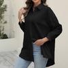 Summer Women Blouse Plus Size Jacquard Batwing Three Quarter Sleeve Tops Office Ladies Shirts