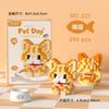 Mekansm Cute Cat Dog Orange Tabby Corgi Husky Small Animal Pet Building Model Building Block Toy Puzzle Children's Holiday Gift