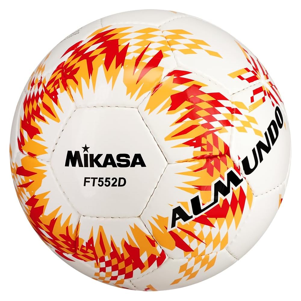 MIKASA Almundo Soccer Ball Size 5 Hand-Stitched Red/Orange Official Japan Football Association FT552D-RO