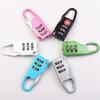 Padlock 3 Digit Pad Combination Lock Mini Zinc Alloy Tool for Suitcase Drawer ToolboxRose Red