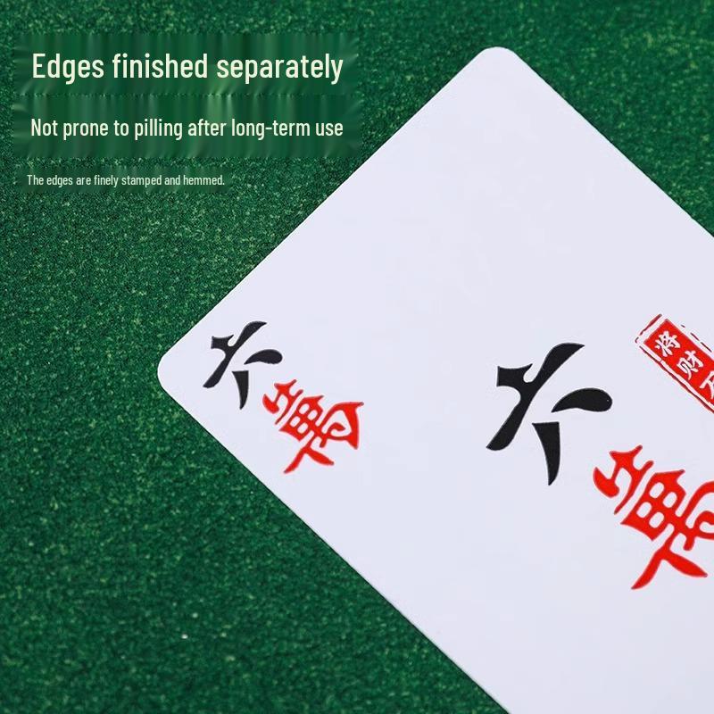 Portable Mahjong Card Set: Wide Version Thickened Paper with 144 Mahjong Poker Cards and Dice, Ideal for Home or Travel.