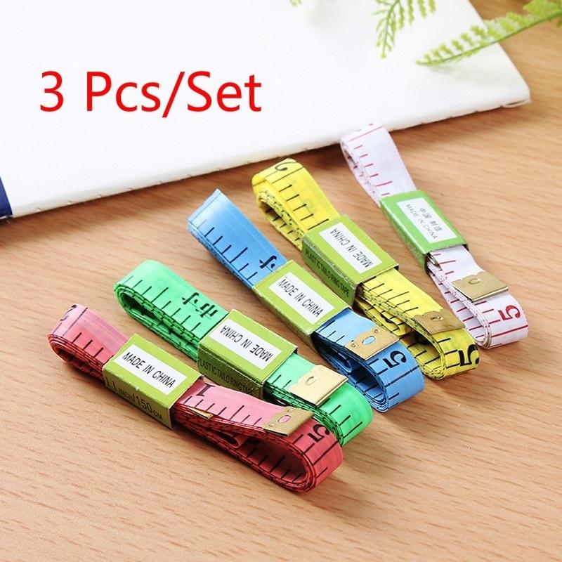 

3 Pcs/Set Useful Body Measuring Ruler Sewing Tailor Tape Measure Soft 1.5M Sewing Ruler Meter
