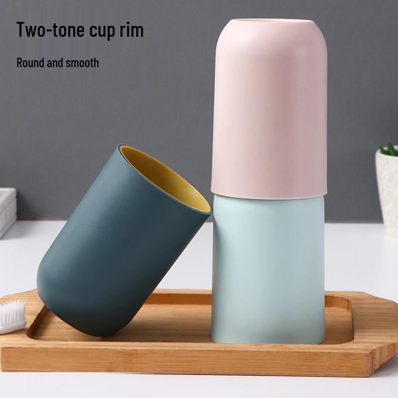 Couples' Solid Color Anti-Mold Toothbrush & Mouthwash Cup