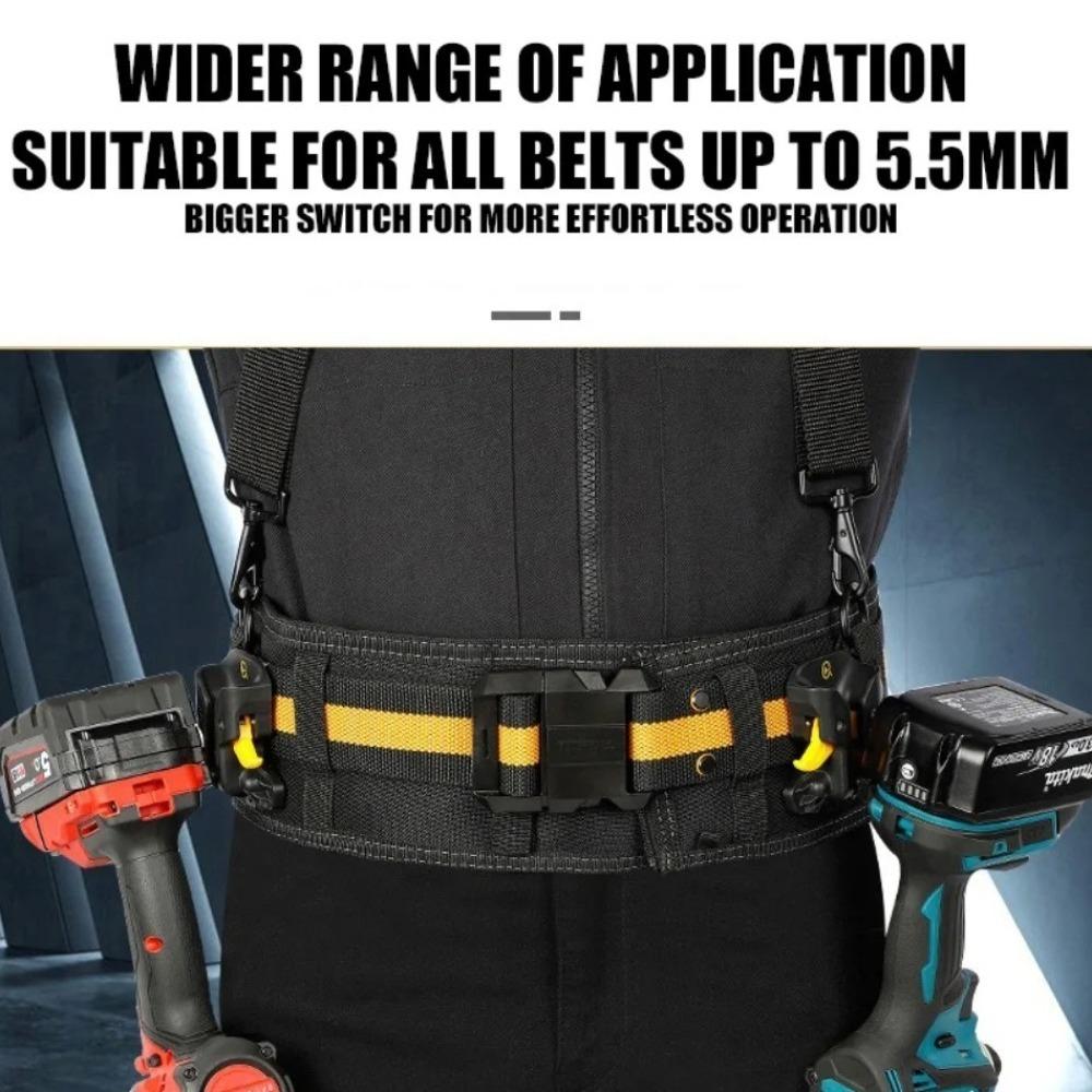 Quick Release Tool Holster Self-locking Electric Drills Organizer Hook for All Major Tool Brands