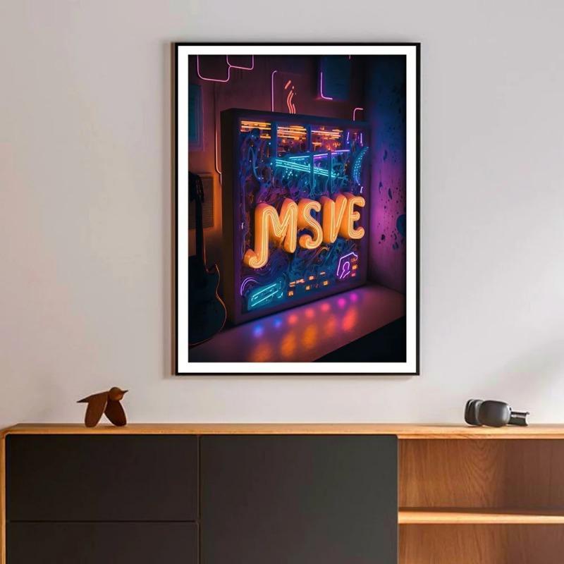 Colorful Punk Neon 80s Gamer Controller Cool Gaming Poster For Wall Art Esports Game Kawaii Room Decor Posters Canvas Painting